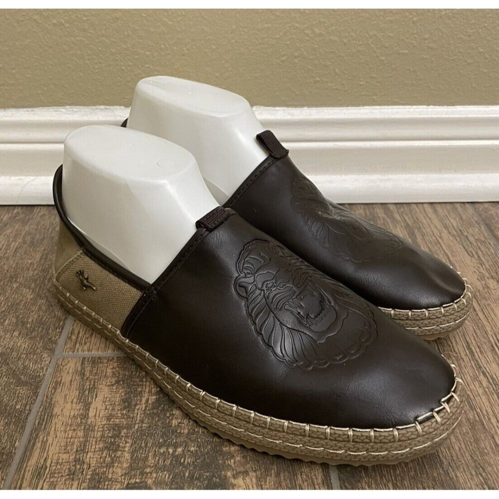 Disney Call It Spring Size 7 Aladdin Lamp Lion Brown Espadrille Vegan Flats Rare